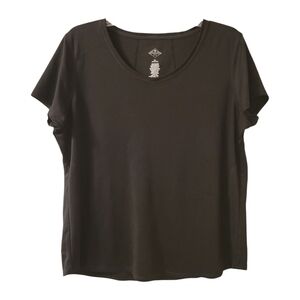 St. John's Bay Active Black Short Sleeve T-Shirt